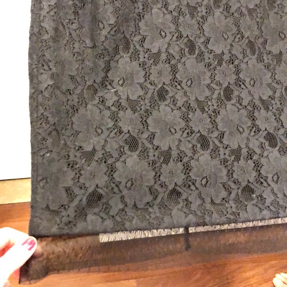 BCBG Strapless Lace Black Cocktail Dress - Picture 4 of 6